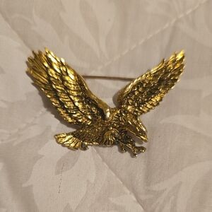 Gold Eagle Brooch